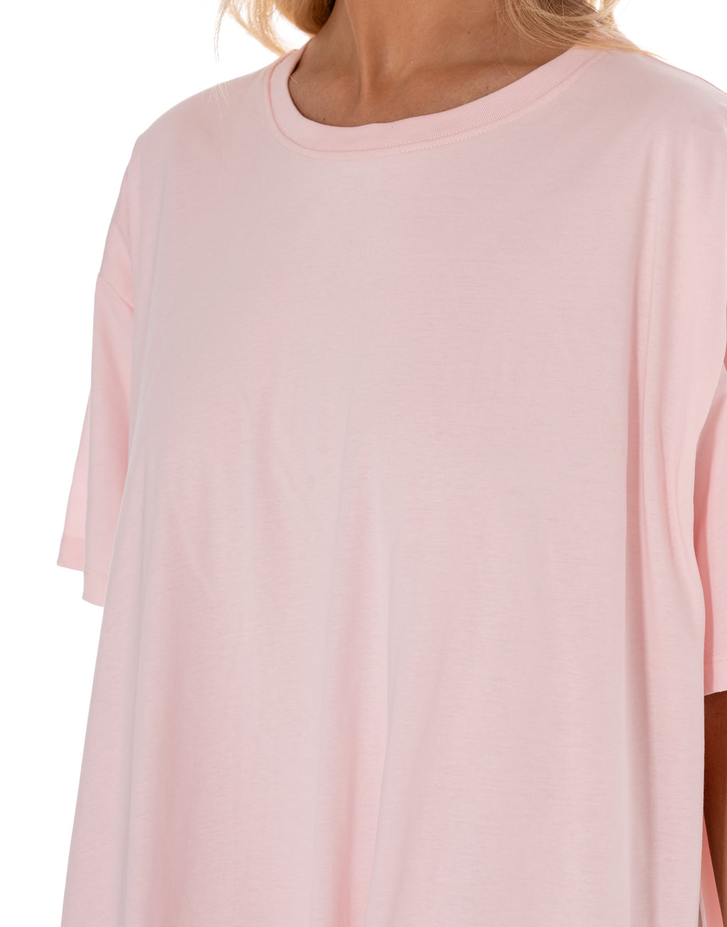 Loose T-Shirt Mini Dress - Pink