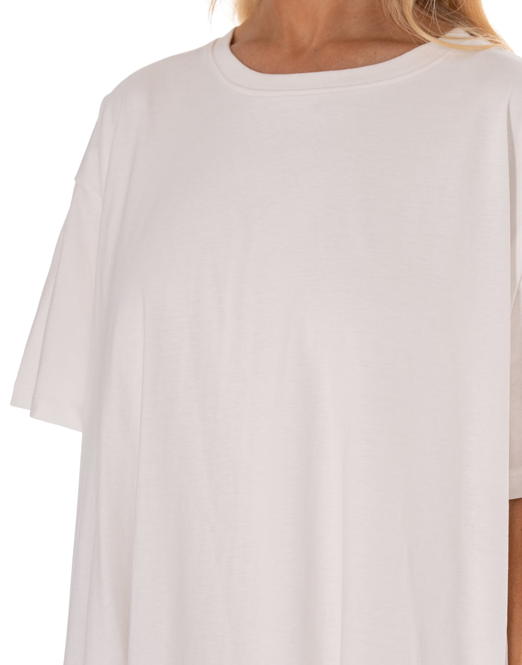 Loose T-Shirt Mini Dress - White