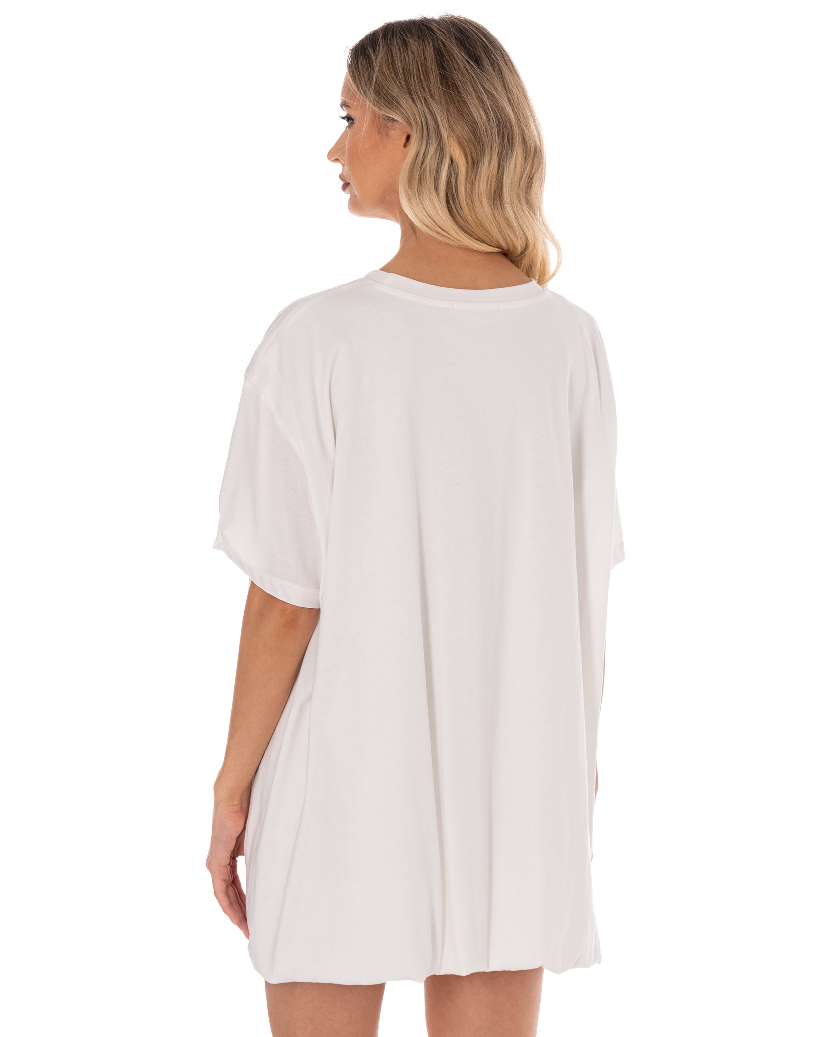 Loose T-Shirt Mini Dress - White