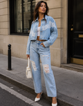 Denim Lace Jacket - Denim