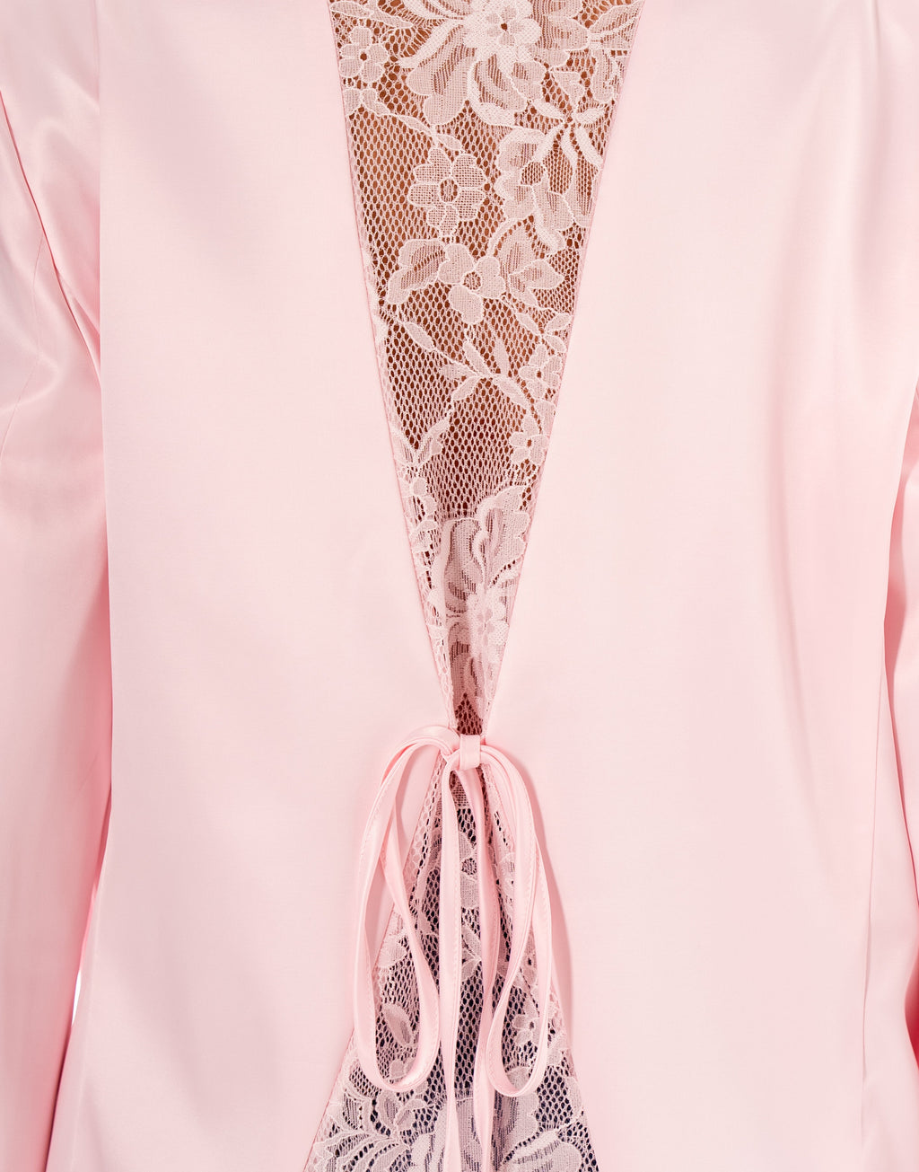 Satin Double-Breasted Blazer - Pink