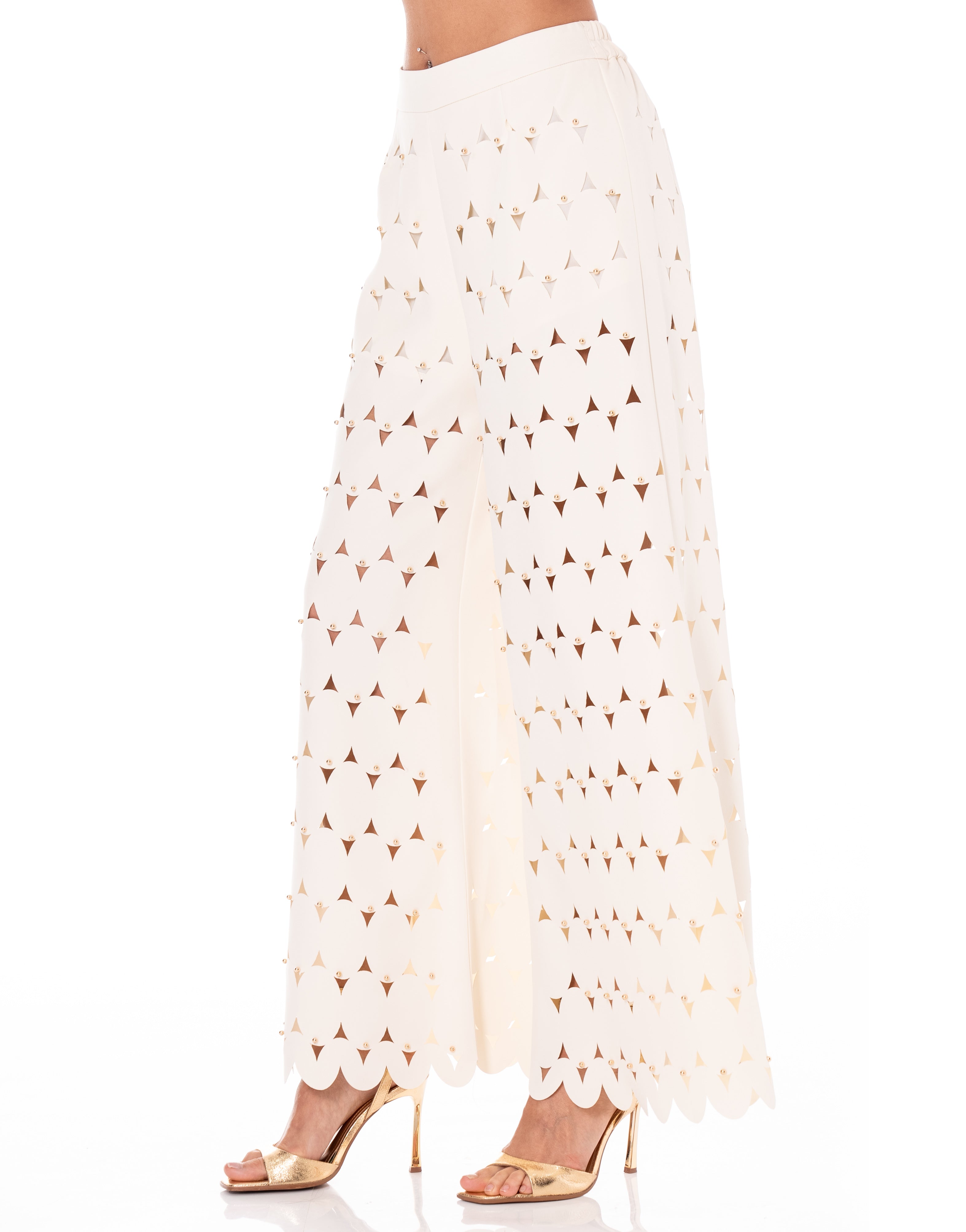 Peplum Strapless Top - Beige
