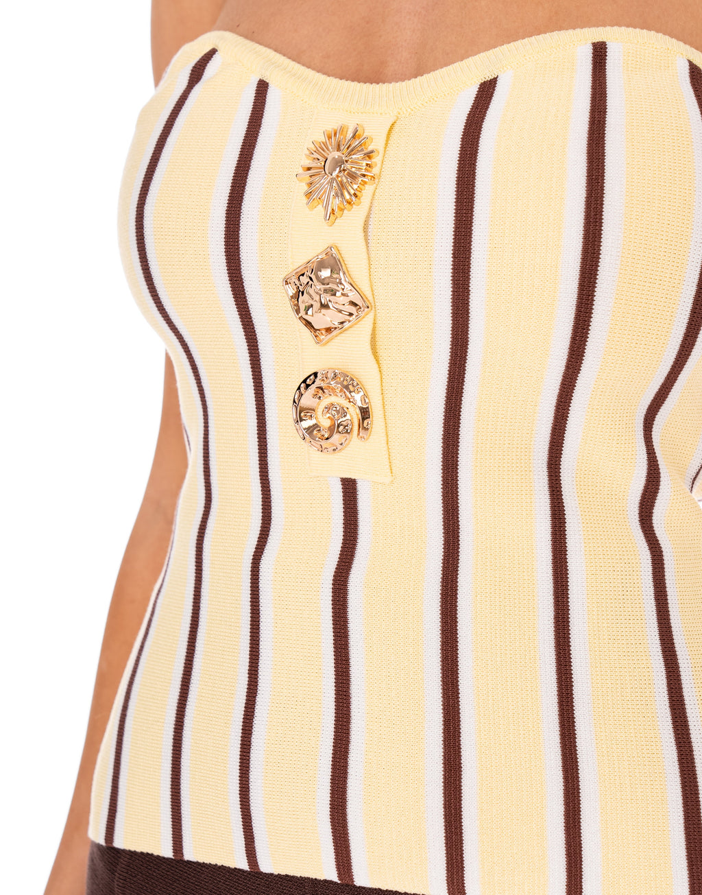 Wide-Leg High-Waist Pants - Yellow