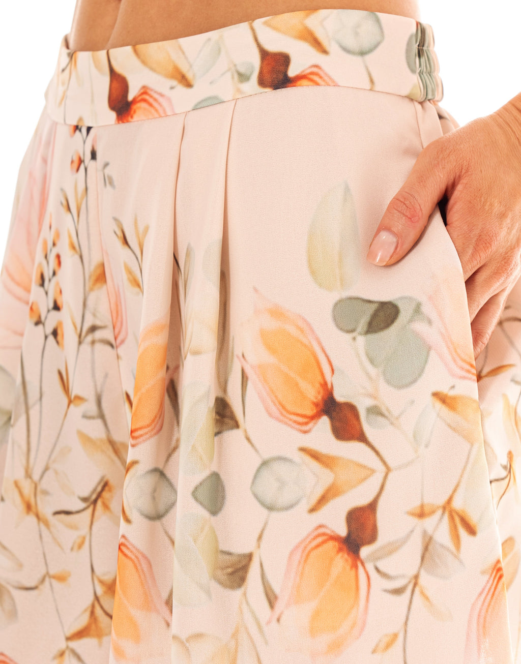 Floral Pleated Shorts - Multi