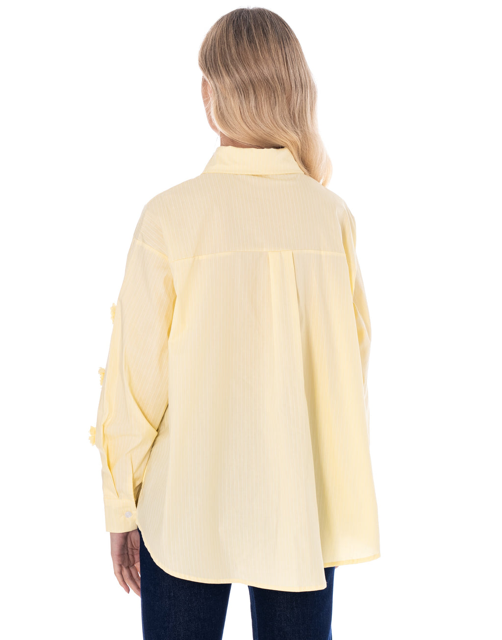Yellow Embellished Button-Down Shirt - Yellow