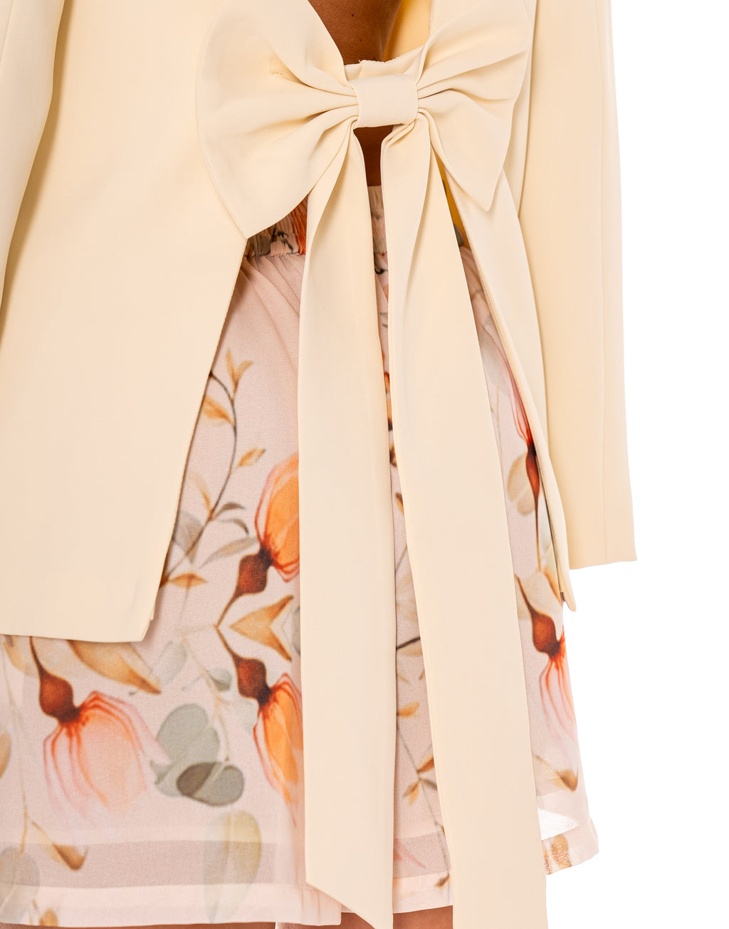 Cream Tailored Blazer - Yellow
