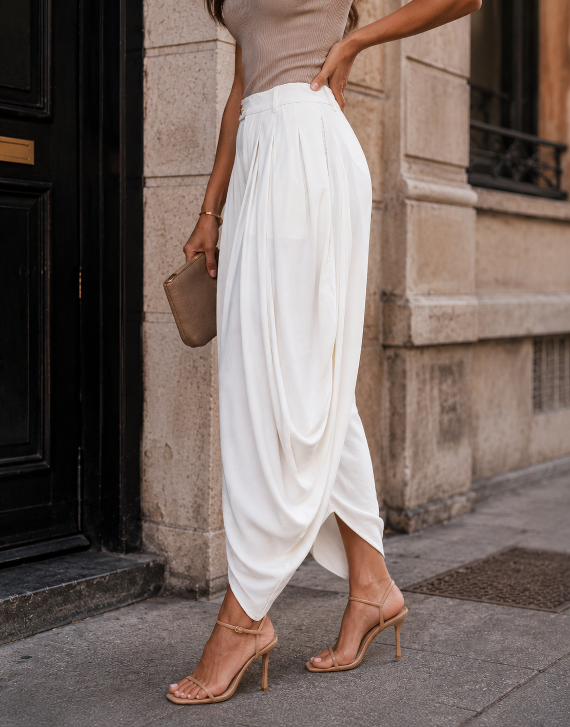 Balloon Harem Pant - Apricot