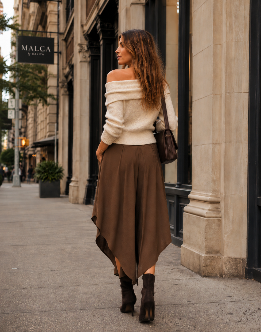 Wide Leg Pants - Brown