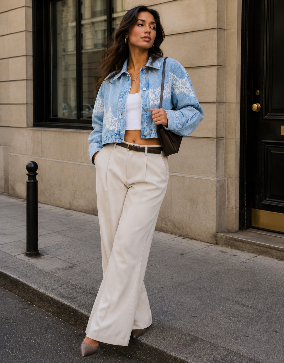 Denim Lace Jacket - Denim