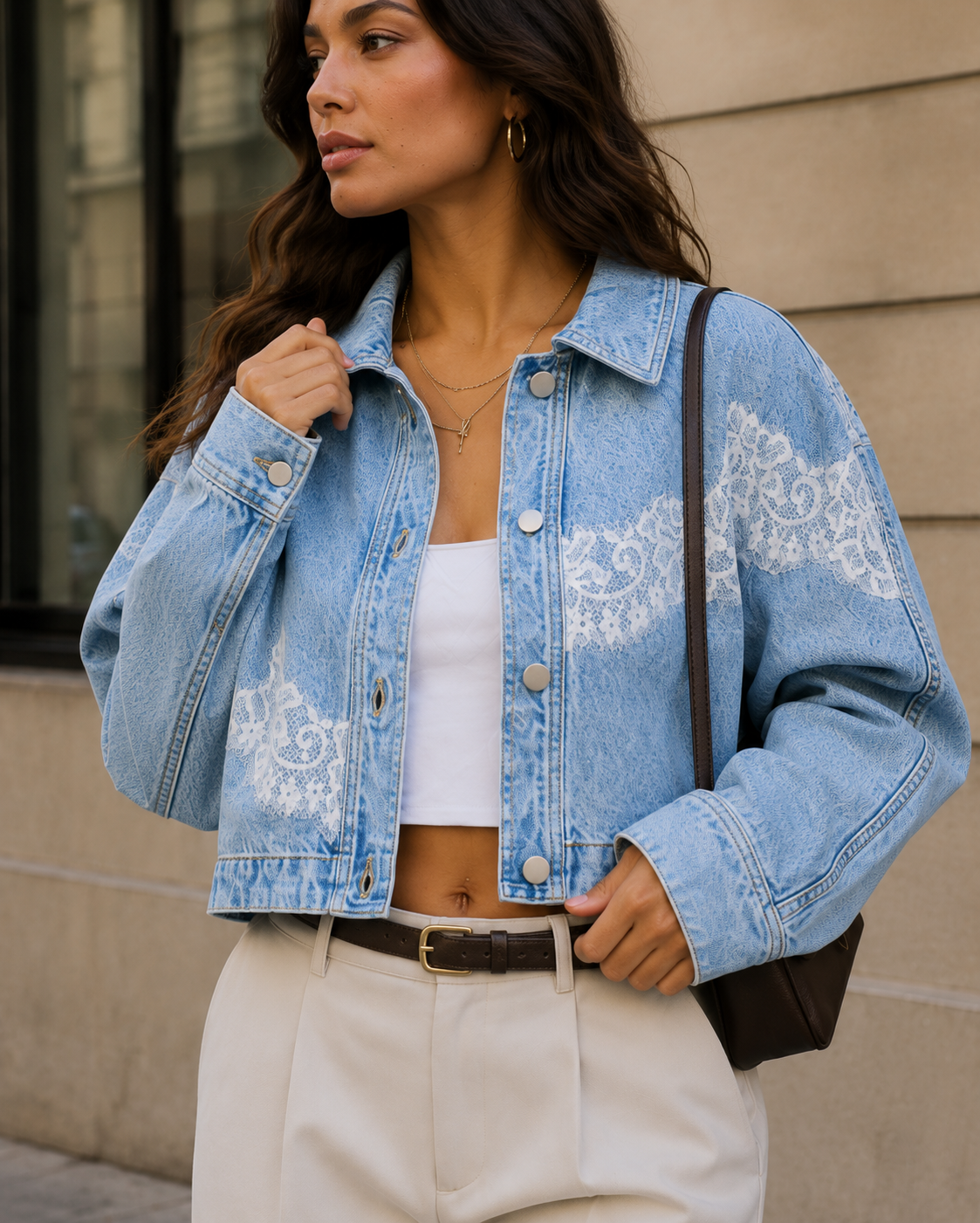 Denim Lace Jacket - Denim