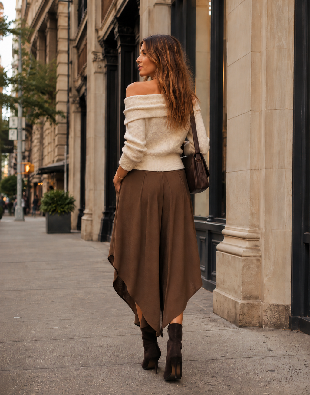 Wide Leg Pants - Brown
