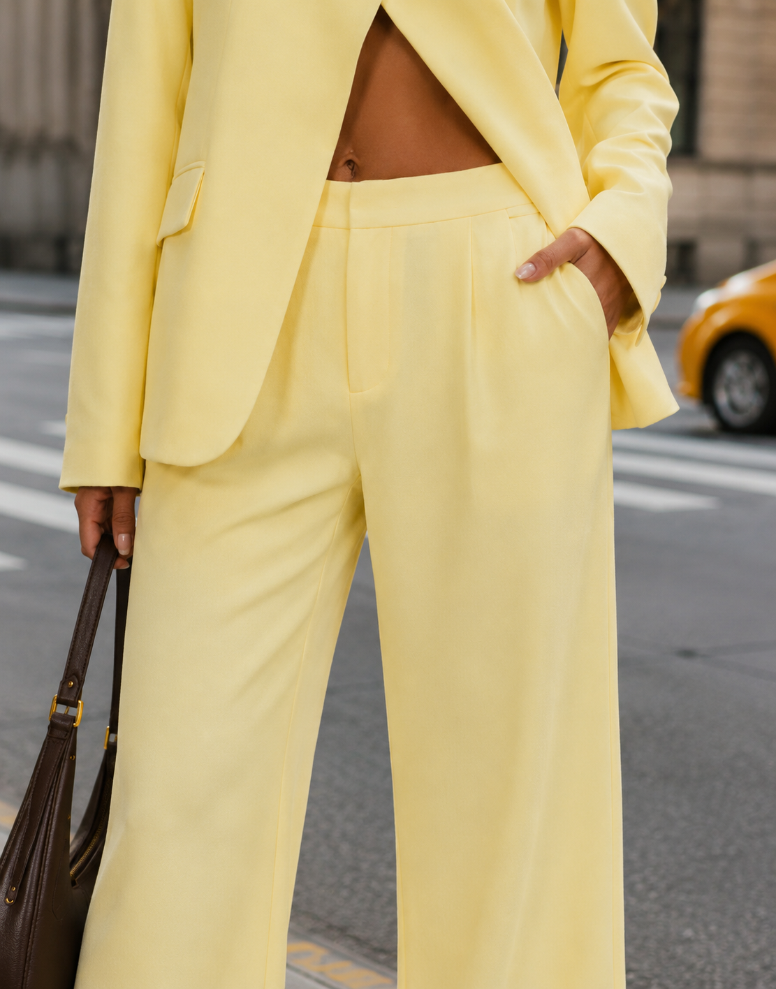 Wide Leg Pant - Yellow