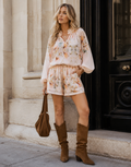 Floral Pleated Shorts - Multi