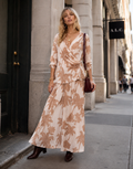Palm Print Matching Set - Camel