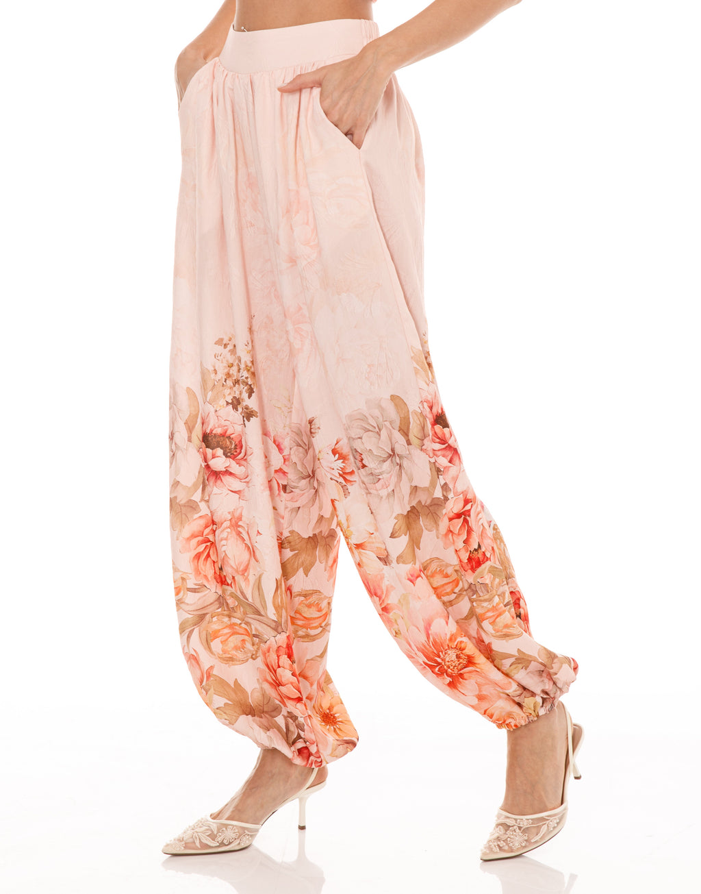Floral Strapless Matching Set - Pink