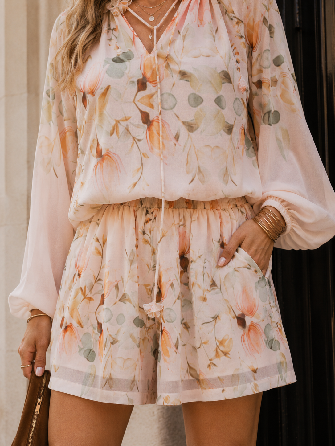Floral Pleated Shorts - Multi