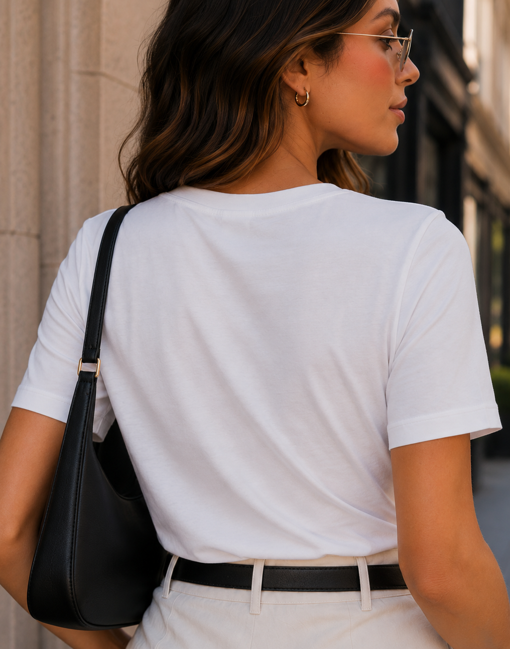 Ring Detail Tee - White